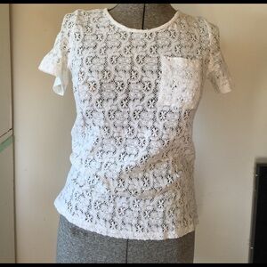 Marc by Marc Jacobs white lace top size XSmall